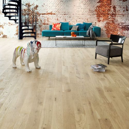 Parquet en Chêne contrecollé structuré, vernis invisible