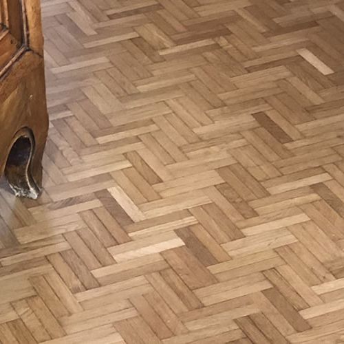 Parquet en Chêne massif Bâton Rompu brut