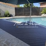 Lame composite gris pour terrasse