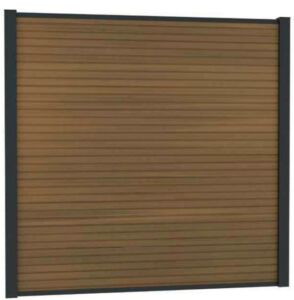 Lame composite aspect Teck, faux claire-voie, emboitable pour palissade