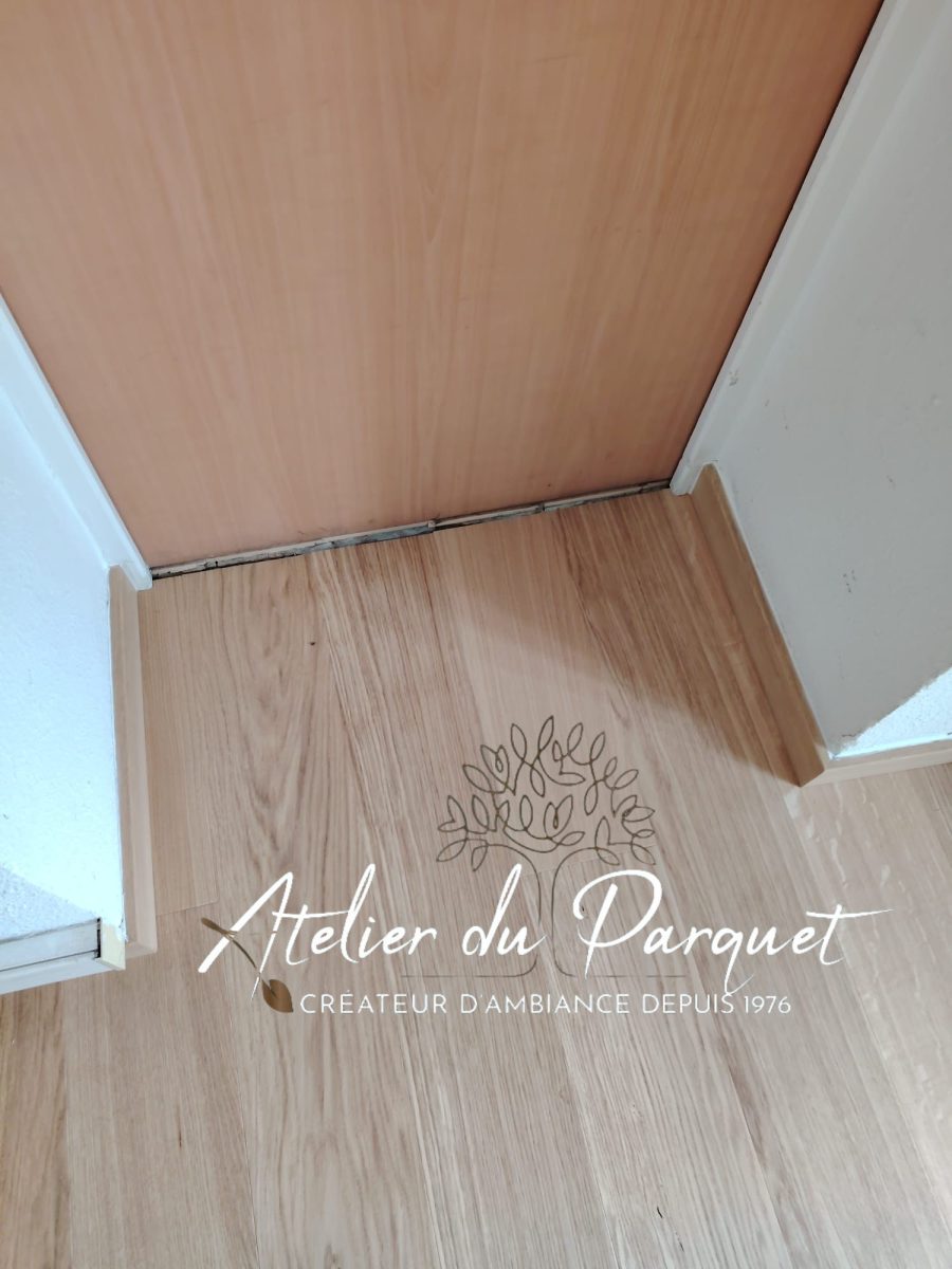 Parquet contrecollé en Chêne, vernis mat