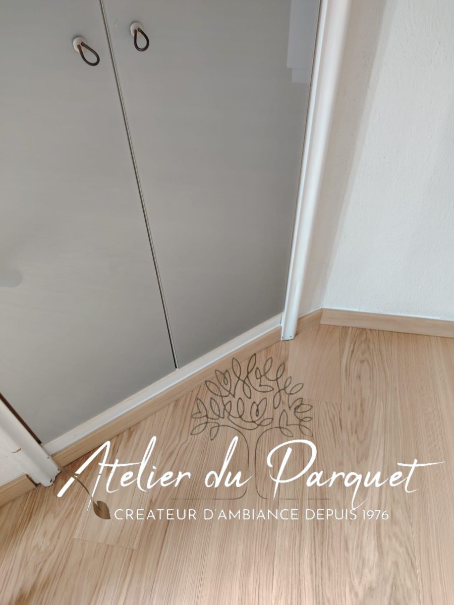 Parquet contrecollé en Chêne, vernis mat