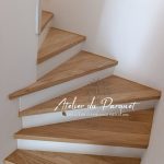 habillage escalier chêne vernis mat