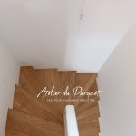 habillage escalier chêne vernis mat