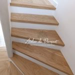 habillage escalier chêne vernis mat