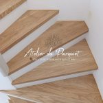 habillage escalier chêne vernis mat